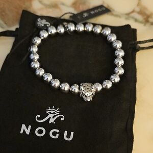 NOGU Silver Beaded Bracelet
